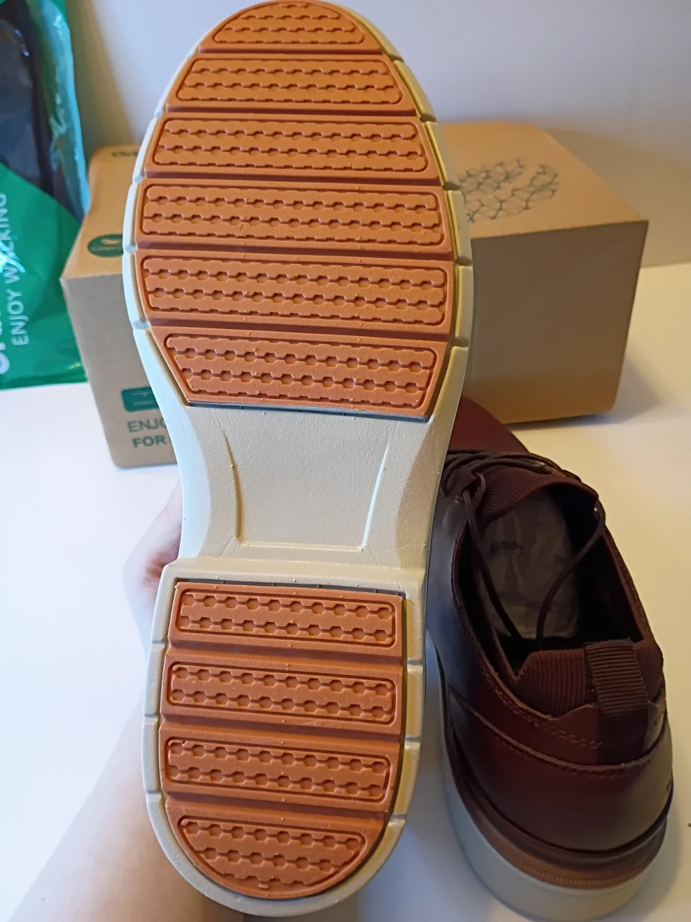 Men’s Brown Leather Derby Shoes with Cushioned Casual Sole